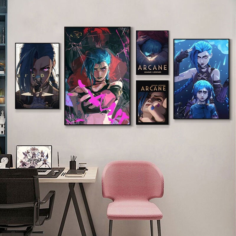 Esports Y Gaming - Arcane Jinx Yakın Çekim Posteri Çerçevesiz