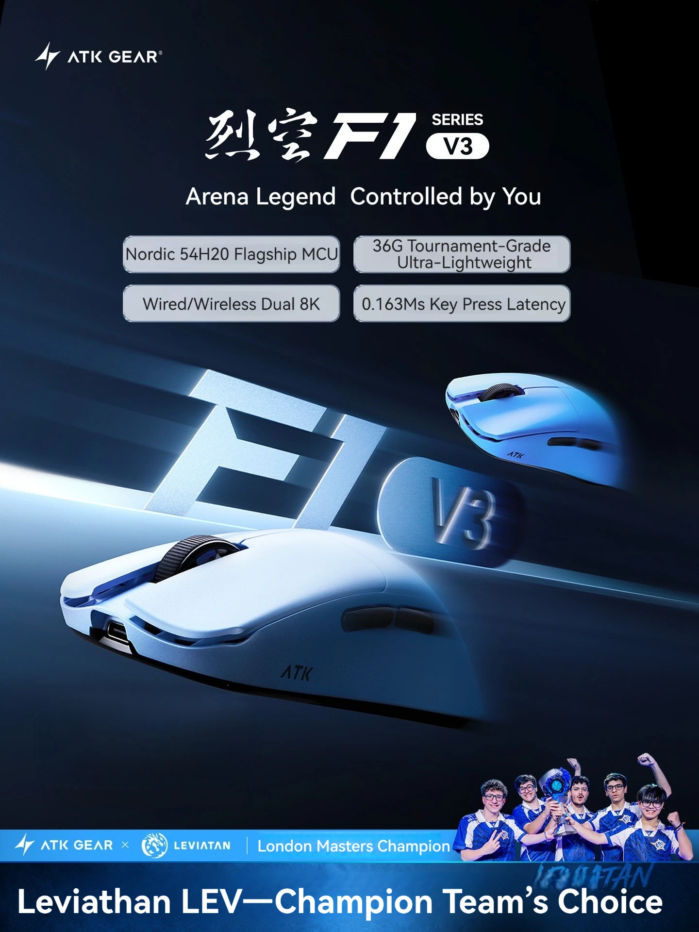 Esports Gaming Brands - ATK F1 V3 Ultimate 8K Kablosuz