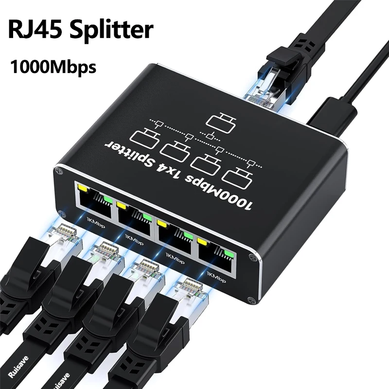 Esports Gaming Splitter - 1000 Mbps Gigabit RJ45 Splitter LAN