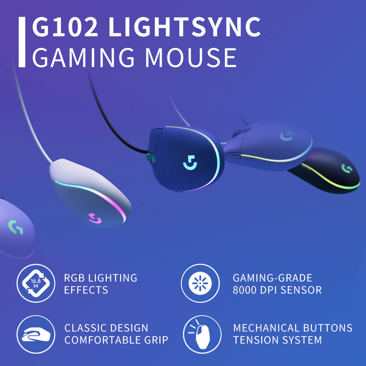 Logitech G102 Kablolu Oyuncu M - Esports Gaming Tournaments incelemesi ve fiyatı