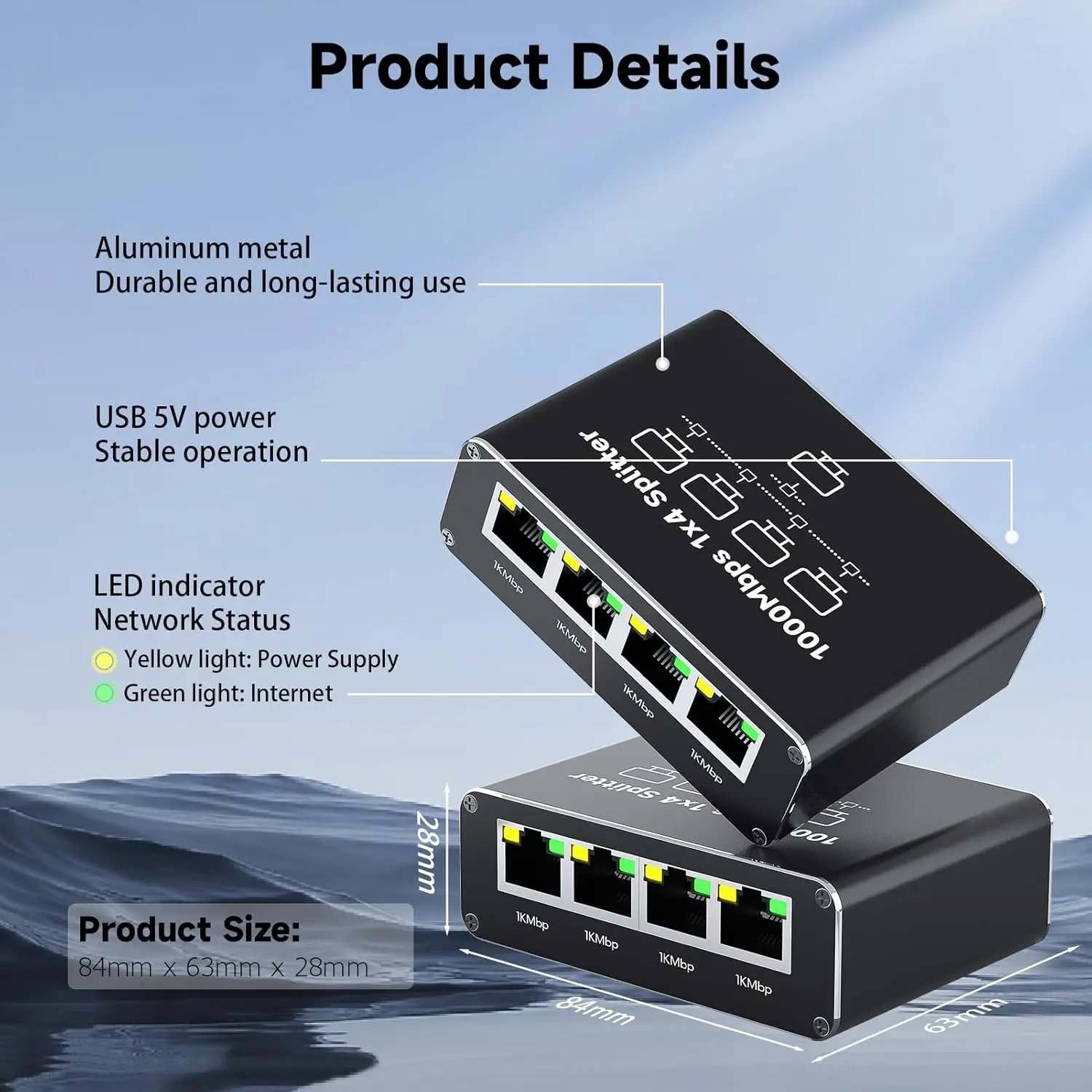 1000 Mbps Gigabit RJ45 Splitte - Esports Gaming Splitter incelemesi ve fiyatı